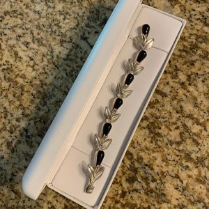 Stunning Sterling & Black Onyx Bracelet - New